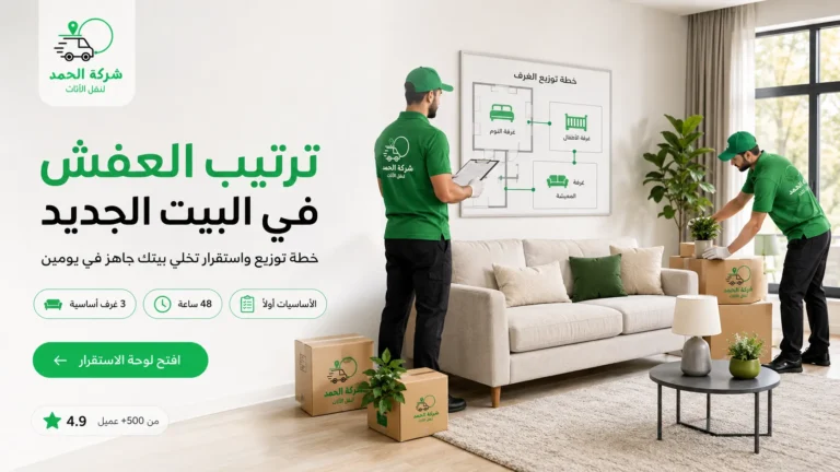 ترتيب العفش في البيت الجديد: خطة ذكية | شركة الحمد ترانس لنقل العفش والتغليف الامن