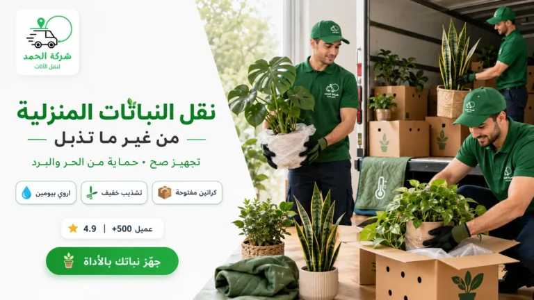 نقل النباتات المنزلية بأمان أثناء العزل الحمد ترانس خبرة في التعامل مع نقل عفش في مصر